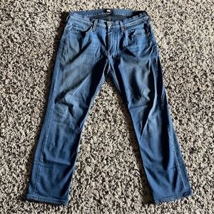 Paige Federal Jeans Slim Straight Fit Stretch Blue Men’s 33 x 28 Short Inseam